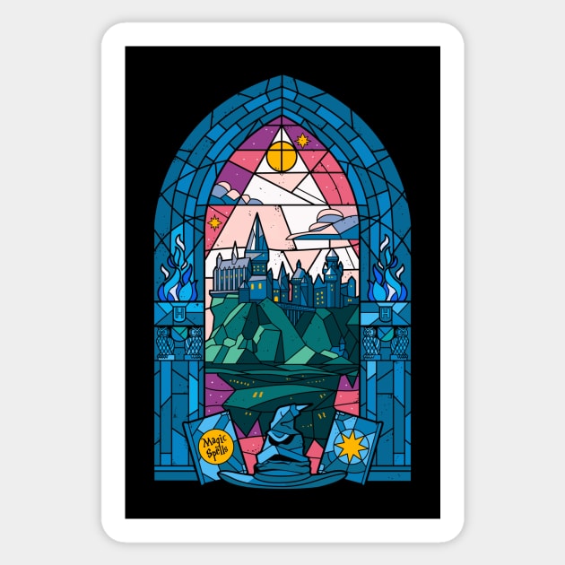 Stained Glass Castle Sticker by BER